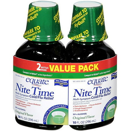 Equate Eq Nitetime Liquid Original Twin Pack