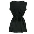 thumbnail image 2 of bar III Vestido ajustado y acampanado con puños para mujer, negro, grande, 2 of 2