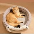thumbnail image 3 of Nebwoak Winter-Warm Enclosed Cat Bed Cute and Cozy Cat House Windproof and Secure Hiding Spot, 3 of 6