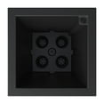 thumbnail image 3 of Acadia 16” x 16” x 28” Square Black Self Watering Plastic Planter, 3 of 10