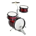 thumbnail image 3 of Yescom Junior Kids Drum Set with 3 Drums Bass Tom Drumsticks Cymbal Throne Stool Kit, 3 of 10