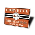 thumbnail image 4 of Corvette Driving Class Aluminum Metal Decor Sign - 4x18 inches, 4 of 4