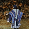 thumbnail image 2 of Mantón de estilo nacional de otoño e invierno engrosado y cálido a través de tra, 2 of 5