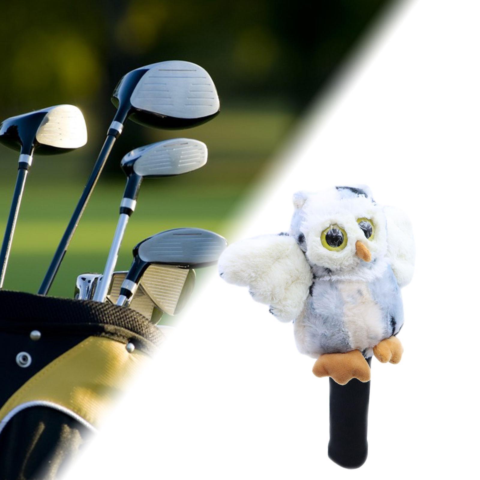 DimyFew Golf Wood Driver Headcover Club Head Cover Novelty Animal Shaped Guard Transport White