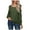 Olive Green, variant on Lovskoo Sweaters for Women Button Neck Top Off Shoulder Long Sleeve Knit Pullover Sweater White