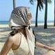 thumbnail image 5 of Bufanda de pelo de moda para mujer, ligera, de gasa, con sensación de cabeza, pañuelos cuadrados, 27,5 × 27,5 pulgadas, 5 of 6