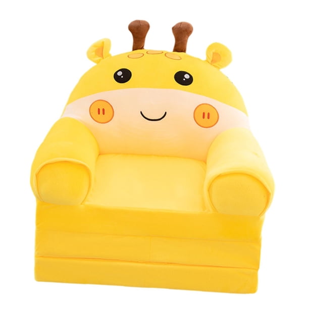 Sofá cama plegable para niños, sofá cama, colchón de suelo, mueble con funda extraíble Amarillo