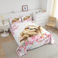 thumbnail image 4 of Juego de cama Full, Flores de Cerezo Juego de edredón acolchado Flor Rosa Girly, 4 of 6