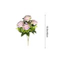 thumbnail image 6 of Real Feel Flowers Faux Bulgarian Roses Bouquet 48cm/18.9In Multicolor Plastic Home Garden Decorative Ornaments, 6 of 6