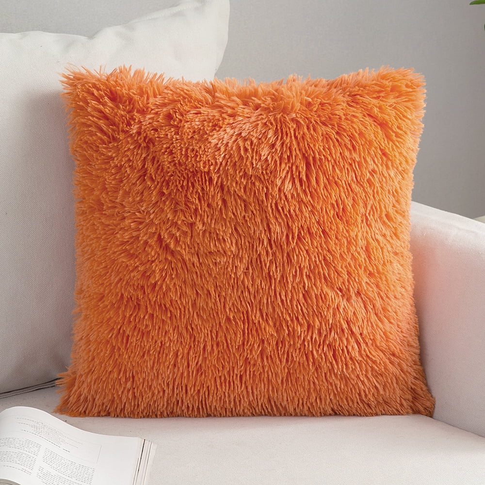 Soft Plush Fur Shaggy Throw Pillow Cover for Bed Kuwait Ubuy