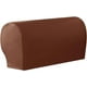 thumbnail image 1 of Nvzi Fundas de reposabrazos de piel sintética impermeables, fundas de reposabrazos elásticas vintage para sillas, sofás, sillones, fundas para sofás reclinables, 2 piezas, color naranja, 1 of 3