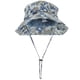thumbnail image 1 of Sombrero Boonie de camuflaje, sombrero de pescador antidesgarro con correa para la barbilla, para deportes, caza, pesca, protección solar (camuflaje azul y negro), 1 of 5
