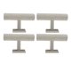 thumbnail image 1 of Organizador de joyas de terciopelo de 4 piezas, expositor para collares, pulseras y relojes, soporte de mesa de terciopelo, torre de joyería, rollo fino gris, 1 of 9