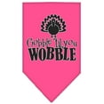 thumbnail image 2 of Pet and Dog Bandana Screen Printed, "Gobble Til You Wobble", 2 of 10