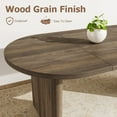 thumbnail image 5 of SOLLED 63" Oval Executive Desk, Large Wood Computer Desk with Double Pedestal, Farmhouse Writing Table for Home Office & Study,Brown, 5 of 6