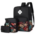 thumbnail image 2 of 3pcs Leaves Pattern Printed Backpack With Crossbody Bag And Handbag Set, Business Laptop Notebook Computer Backpack For Business Trip, Men's And Women's Outdoor Travel Bag, 2 of 5