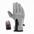 thumbnail image 3 of ACDANC 1Pairs Waterproof Gloves,Secure Fit Running Gloves,Soft Lining Fingerless Gloves Men,XL,Light Gray, 3 of 7