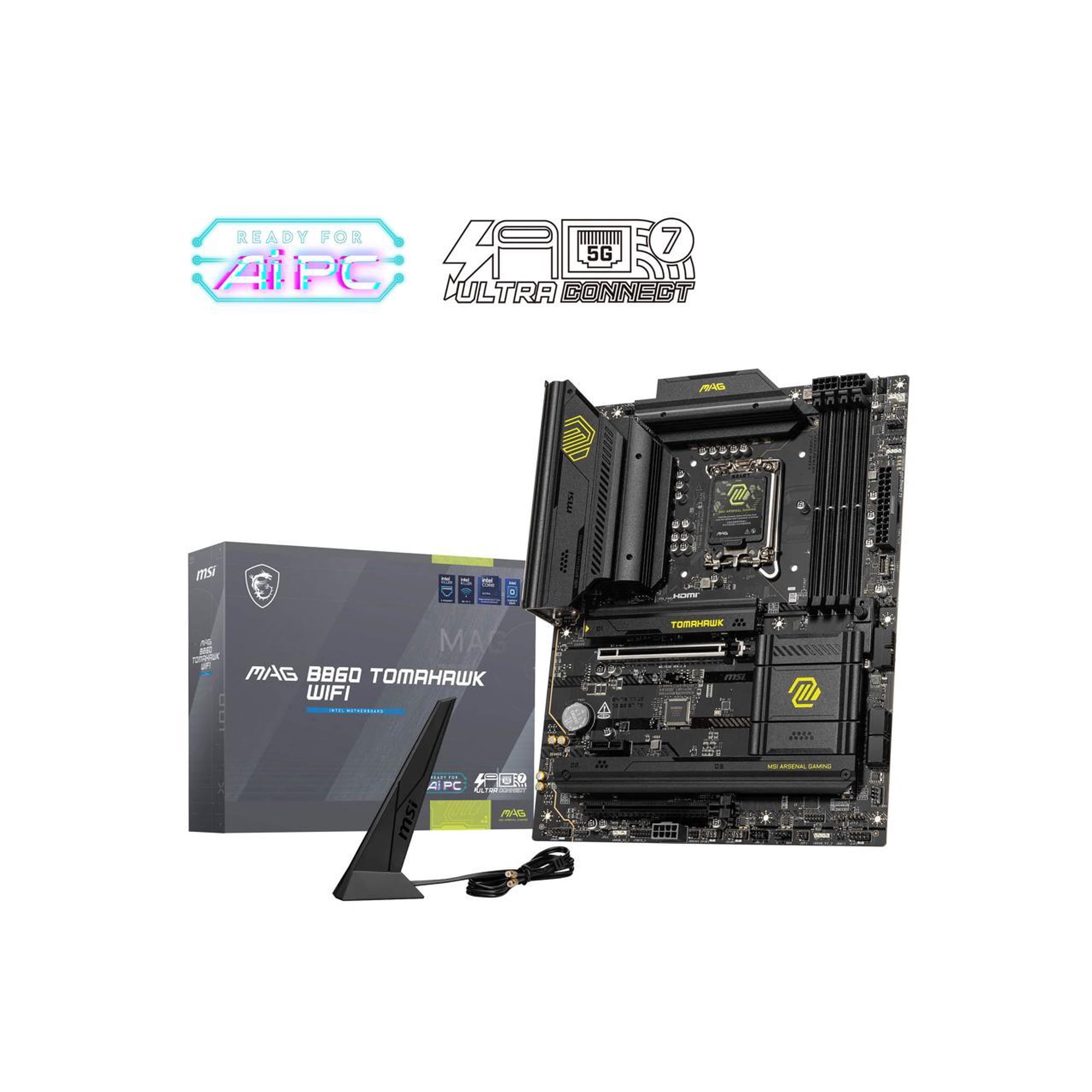 MSI MAG B860 TOMAHAWK WIFI LGA 1851 DDR5 Intel Core Ultra Series 2 ATX Motherboard