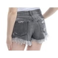 thumbnail image 2 of FREE PEOPLE Womens Black Frayed Distressed Pocketed Short  Size: 28 Waist, 2 of 2