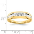 thumbnail image 5 of 14K Yellow Gold Ring Band Men's Diamond Round Mens, Size 8, 5 of 5