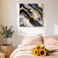 thumbnail image 4 of Canvas Wall Art Abstract Marble Canvas Art Print Black White Gold Gradient Texture Pictures Wall Decor for Living Room Bedroom Artwork Decorations Stretched Framed Ready to Hang 8"x8", 4 of 9