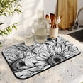 thumbnail image 3 of 2 Pack Washable Rubber Sunflower Cute Floral Dish Drying Mats for Kitchen Counter Home Large Coffee Bar Pad Accessories and Decor for Utensils Stemware (2pcs 19.5''x12''), 3 of 6