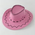 thumbnail image 3 of Stylish Leather Cowboy Hat For Kids Western Themed Parties Dress Up Halloween Accessories Kids Winter Hats Children Knit Warm Caps, 3 of 3