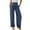 Navy, variant on NAISIBABY Girls Pants 12 T, Loose Pleated Smocked High Waist Wide Leg Cotton Linen Casual Trousers Green(4-14T)