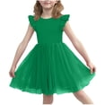 thumbnail image 1 of Vestido de Verano de Manga Corta Moda Primavera Y Verano Manga Corta Cuello Redondo Falda de la Princesa Ruffle para Diario, Viajes, Hogar, Vacaciones, Fiesta de Cumpleaños, 1 of 7