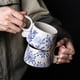 thumbnail image 3 of Taza de cerámica china esmaltada con diseño floral, for café, leche, desayuno y avena., 3 of 6