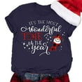 thumbnail image 5 of Lroveb Christmas Shirts for Women It's The Most Wonderful Time Of Year Letter Print Crew Neck Short Sleeve T Shirt Top Graphic T Shirts, 5 of 5