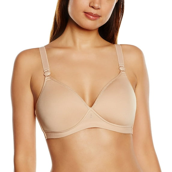 Cache Coeur Womens 3D Light Wirefree Nursing Bra, 40C, Nude
