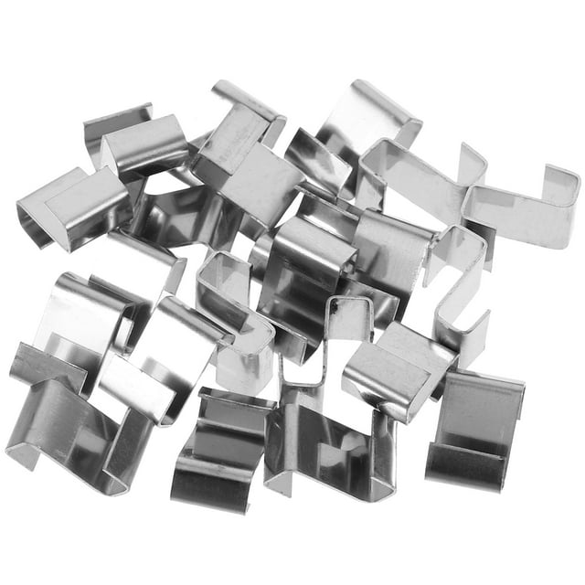 KAKOWELY 25 Pcs Pinces de Vitrage Pinces en Z pour Serre Pinces de Fixation en Acier Inoxydable Pinces de Maintien en Métal,0.59x"X0.35"X0.2"