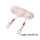thumbnail image 1 of Cuerda de rescate 12mm Doble Gancho Núcleo de acero | Cuerda de seguridad para escalada al aire libre | Nylon Rojo Blanco | Línea de arrastre de rappel de rappel de escape de incendios de descenso, 1 of 4
