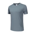 thumbnail image 3 of Gyexs Mens Quick Drying Swim Shirt Short Sleeve T Shirts UPF 50+ Athletic Running Gym Workout Tee Tops Grey, Size XXL, 3 of 5