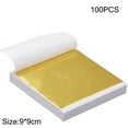thumbnail image 4 of Clearance!100PCS Gold Leaf Sheets 9cm K Gold Foil Paper Taiwan Gilding Furniture Craft Gilding Decor Gold Foil Flakes Metallic Leaf, 4 of 7