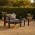 thumbnail image 2 of Meridian Furniture Nizuc Gris Fauteuil d'Extérieur pour Patio, 2 of 9