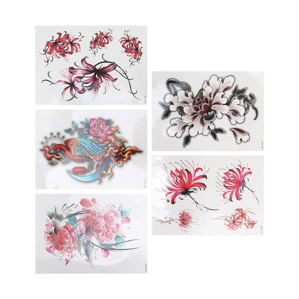 Set de tatuajes falsos, Pegatinas de tatuajes temporales impermeables fáciles de operar para mujeres grilas para brass con las piernas de la cinta cofre