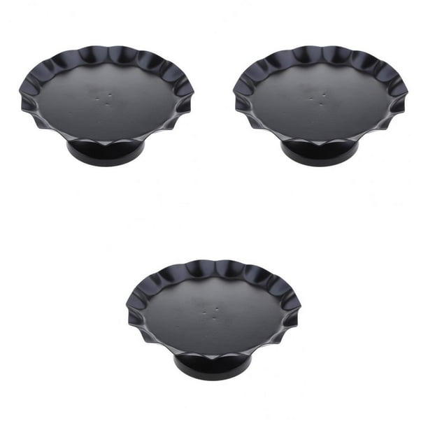 Paquete de 3 soportes para pasteles de hierro, soporte para magdalenas para decoración de hotel, , negro