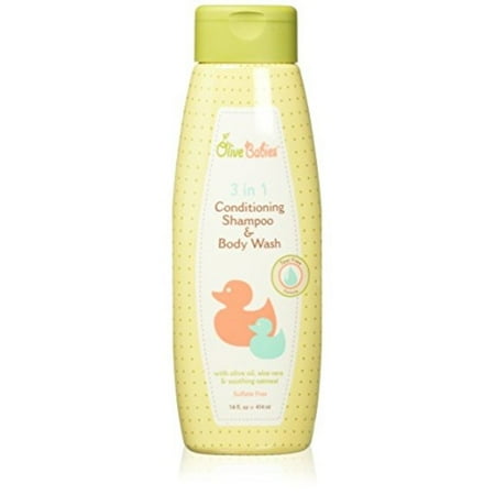 Olive Babies 3 In 1 Conditioning Shampoo and Body Wash, 14 Ounce