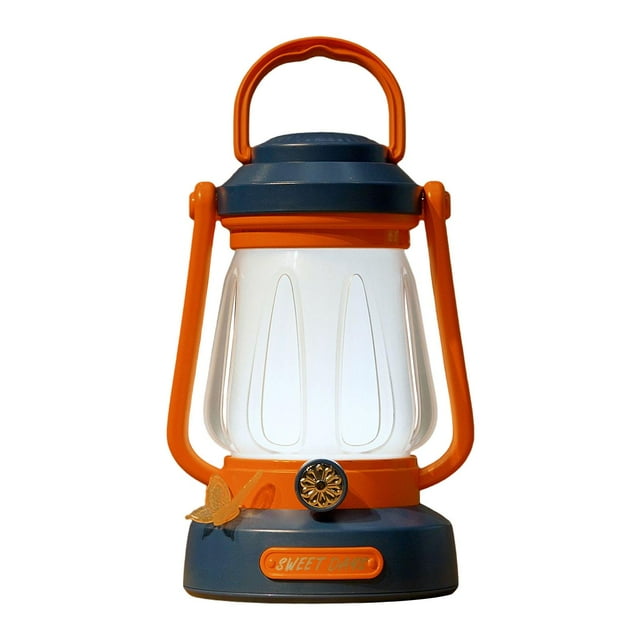 Linterna de camping, luz de emergencia, luz ambiental, recargable, ligera y versátil. Naranja