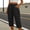 Black women's capri pants elastic waist a1, variant on Cagogo Women's Capri Pants Elastic Waist Flowy Summer Casual Loose Cropped Palazzo Trousers Solid Basic Lounge Beach Party Pants, Beige 2XL