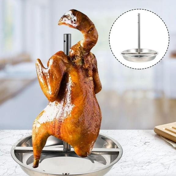 OFFIGAM Easy To Clean Chicken Roasting Rack Silver 1Pcs