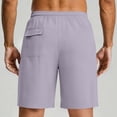 thumbnail image 4 of YgkuHd Mens Shorts with Pockets Men's Summer Casual Solid Color Elastic Waist Drawstring Sports Lightweight Breathable Pocket Shorts Men's Big and Tall Cargo Shorts,Purple_M, 4 of 7