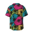 thumbnail image 2 of Wukai Hawaii Palms Men's Casual Short-Sleeve Button Down Shirt - Lightweight Summer Dress Shirt for Daily Wear-Small, 2 of 7