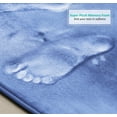 thumbnail image 4 of 3-Piece Memory Foam Bath Mat Set - Ultra Soft, Non-Slip & Absorbent Bathroom Rugs - Machine Washable，3 Convenient Sizes(Calm Blue), 4 of 10