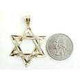 thumbnail image 2 of 14k yellow gold star of David Jewish Israel charm pendant religious jewelry 4.6g, 2 of 12