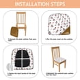 thumbnail image 4 of White Cow Dot Pattern Seat Covers for Dining Room Chairs Set Of 4,Stretch Printed Washable Chair Seat Cover with Elastic Ties and Button,Removable Waterproof Couch Cushion Covers, 4 of 6