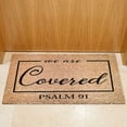 ZAROYEAX We Are Covered Psalm 91 Religious Door Mat, Christian Carpet