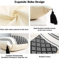 thumbnail image 4 of Funda de almohada decorativa con acento moderno, funda de almohada lumbar larga bohemia con diseño geométrico tejido a mano para sofá cama (30 x 50 cm), 4 of 7